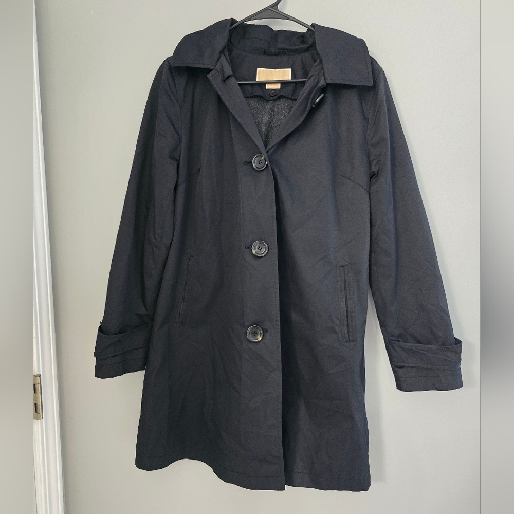 Michael Kors Black Trench Coat - Picture 1 of 6